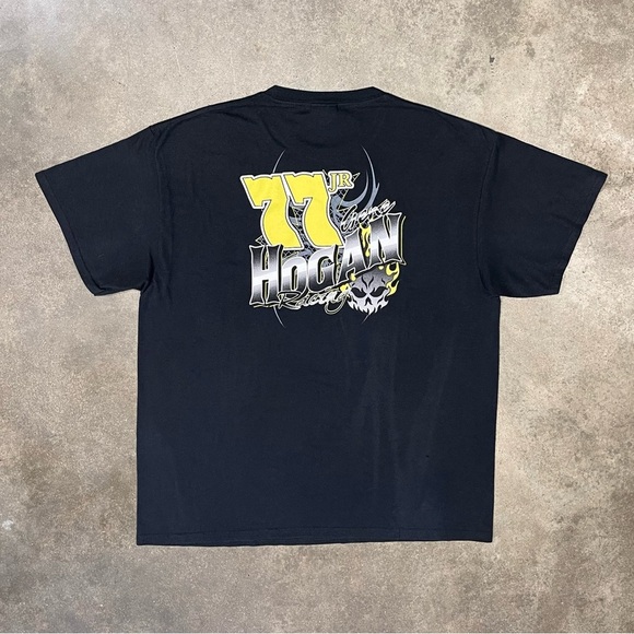 Vintage Distressed Faded Skull Graphic T-Shirt Racing Tee - Picture 3 of 8